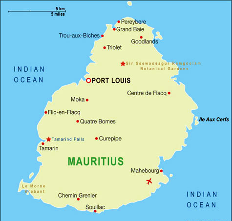 mauritius map